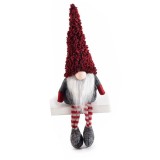 Figurina Mos Craciun textil multicolor II 9x8x27.5 cm