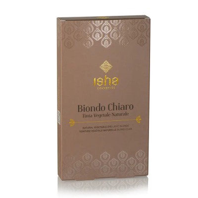 Vopsea de par naturala blond deschis, 100g, Isha foto