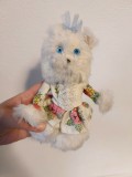 Pisica Jucarie de plush veche vintage, 18cm