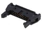 Conector IDC soclu tată 20 PIN drept cu ejector lung THT