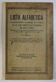 LISTA ALFABETICA A PRENUMELOR (NUMELOR DE BOTEZ ) CE SE POT INDUCE IN REGISTRELE DE STARE CIVILA de GAVILA PETRI , INCEPUTUL SEC. XX