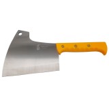 Cumpara ieftin Satar Macelarie IdeallStore Rough Kitchen, 38cm, Otel Inoxidabil, 1.1kg, Lama 20cm, Galben