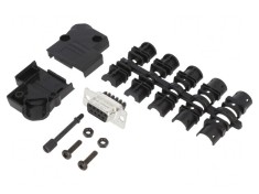 Conector D-Sub 9 PIN Mamă Unghi 45&deg; Terminal Șurub Cablu