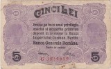 ROMANIA 5 LEI 1917 BGR aF