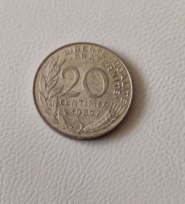 Franța - 20 Centimes (1980) - monedă s320 foto