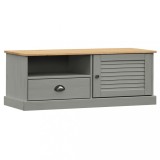 Cumpara ieftin Comoda TV VIGO, gri, 106x40x40 cm, lemn masiv de pin