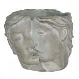 Cumpara ieftin Ghiveci din ceramica gri 16 cm x 14 cm x 13 h