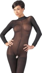 Catsuit mit Spitzenkragen black - S/M foto