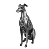 Cumpara ieftin Figurina Catelus polirasina argintie 20x10x30 cm
