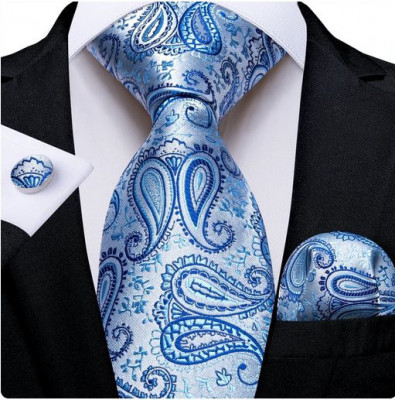 Set cravata + batista + butoni - matase -- model 774 foto
