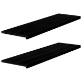 Cumpara ieftin Glafuri 2 buc maro &icirc;nchis 140x40x2 cm lemn masiv de stejar