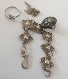 Lot de 3 bijuterii din Argint / suflate cu argint prezintă defecte inel sarpe bratara lant