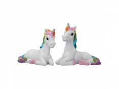 Set 2 statuete unicorni Prietenii Curcubeului 16 cm foto