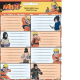 Etichete scolare autodezive, Naruto, set 16 buc