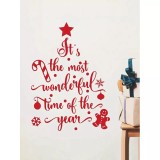 Cumpara ieftin Sticker Perete Autocolant Decoratiune Craciun, Merry Christmas, 22x40cm, model Geam - 35151