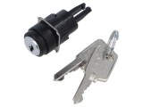 Comutator rotativ cu cheie EAO 16mm, 2 poziții stabile, 2 NC și 2 NO
