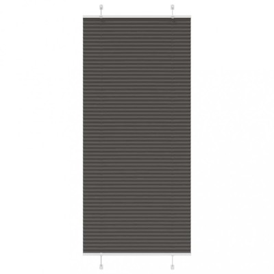 vidaXL Jaluzea plisată negru 85x200 cm Lățime țesătură 84,4cm poliester foto