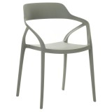 Cumpara ieftin Scaun Stivuibil Mobikon Alfio Plastic Gri 57x50x80 cm Uz Interior Exterior Sarcina 100kg