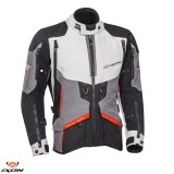 Geaca (jacheta) barbati pentru scuter - motocicleta Touring/Adventure Ixon All season model Ragnar MS culoare: negru/gri/rosu Negru/gri/rosu 4XL