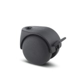 Roata pivotanta pentru mobila, din polipropilena, cu frana, 50 mm, 50 kg