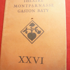 Program- Teatrul Montparnasse Gaston Baty -Sezon 1938-1939 - Spectacol: Arden