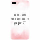 Husa silicon pentru Apple Iphone 8 Plus, Quotes Pink