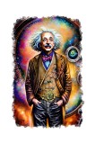 Cumpara ieftin Sticker decorativ, Albert Einstein, Portocaliu, 85 cm, 6845ST, Oem