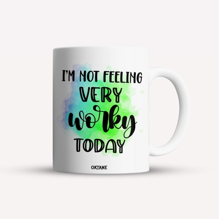 Cana alba personalizata I&#039;m not feeling very worky today, INOVATIX&reg;. 330ml