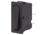 Rocker SPDT 2 ON-ON 10A/250VAC negru IP40 fără 1833