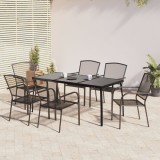 Gossi set de masa pentru gradina, 7 piese, antracit, otel
