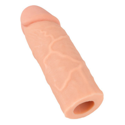 Mansoane pentru penis - Nature Skin Manson pentru Penis 4 cm Extensie Penis Mai Gros si Mai Lung Senzatie Foarte Realista foto