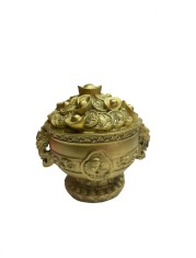 Obiect decorativ Vasul Prosperitatii cu Ru Yi, monede si pepite, Feng Shui,