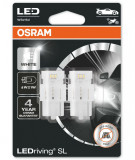 Set 2 Buc Led Osram W21W 12V 2W W3X16D 6000K LEDriving SL 7505DWP-02B