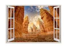 Autocolant decorativ, Fereastra, Natura si peisaje, Multicolor, 85 cm, 2576ST foto