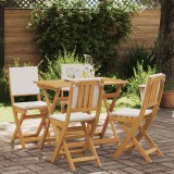 vidaXL Scaune Bistro pentru Exterior 4 pcs Alb crem 38 x 46 x 85 cm 42028102
