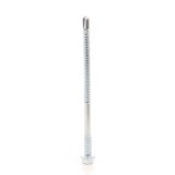 Surub autoforant, pentru panouri, cu cap hexagonal, din otel, zincat alb, SW8, 6.3/5.5 x 100 mm