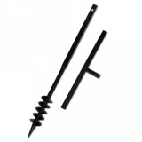Cumpara ieftin Burghiu manual cu m&acirc;ner 80 mm cu spirală dublă, Negru