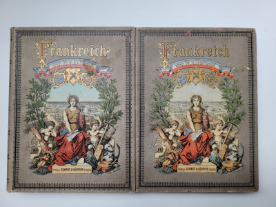 2 vol Editie de Lux Friedrich von Hellwald, Frankreich in Wort und Bild, 1886! foto