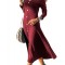 M671-81 Rochie maxi cu aspect tricotat accesorizata cu butoni