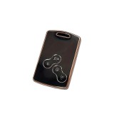 Husa TPU Renault Captur, Clio 4, Koleos, 4 Butoane, KEYLESS, Negru cu contur auriu