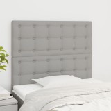 Cumpara ieftin Tăblii de pat, 2 buc, gri deschis, 100x5x78/88 cm, textil