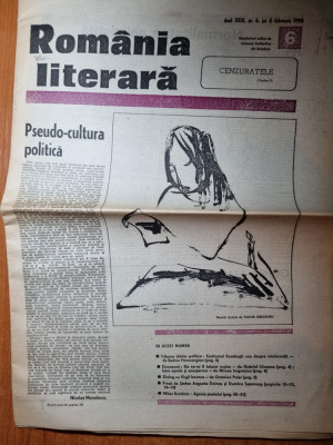 ziarul romania literara 8 februarie 1990 foto