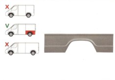 Segment reparatie aripa spate Mercedes 207-410 1977-1995, 1977-1995 Model Long / Lung, parte montare Segment reparatie aripa spate stanga, 50618312,