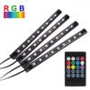 Set 4 Benzi LED RGB USB, Multicolor, Lampa Ambientala Auto/Casa/TV, Control Inclus
