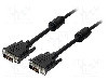 Cablu DVI - DVI, din ambele par&#355;i, DVI-D (24+1) mufa, 2m, {{Culoare izola&#355;ie}}, LOGILINK - CD0001