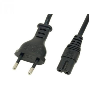 Cablu alimentare Euro la IEC C7 (casetofon) 2 pini 20cm foto