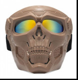 Masca protectie fata din plastic dur-moto-airsoft + ochelari LIVRARE GRATUITA