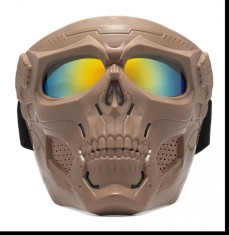 Masca protectie fata din plastic dur-moto-airsoft + ochelari