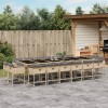 VidaXL Set mobilier grădină cu perne, 17 piese bej combinat poliratan 3211428