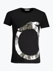 Tricou barbati din bumbac cu logo si croiala Regular fit, TRU2MTS01, Negru, S foto
